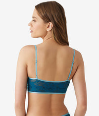Shadow Scene Bralette: Blue Coral