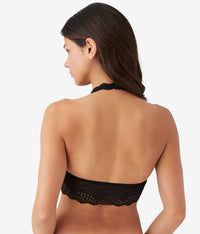 Inspired Eyelet Halter Bralette: Night