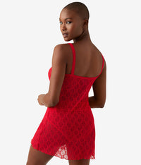 Lace Kiss Chemise: Crimson Red