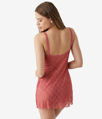 Lace Kiss Chemise: Slate Rose