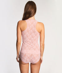 Effortlessly Lace Tank: Blush Pink