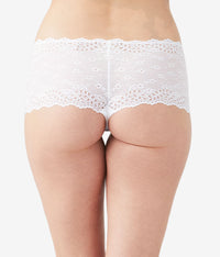 Inspired Eyelet Boyshort: White