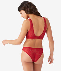 No Strings Attached Bralette: Crimson Red