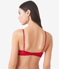 Lace Encounter Contour Bra: Crimson Red