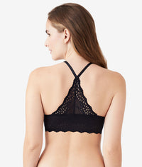 Inspired Eyelet Front Close T-Shirt Bra: Night