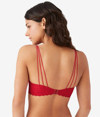 No Strings Attached Contour Bra: Crimson Red