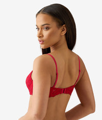 Feeling Famous Balconette Contour Bra: Chili Pepper/Biking Red