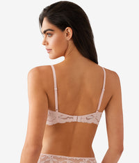 Feeling Famous Wire Free Push Up Bra: Rose Smoke/White