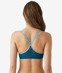 Shadow Scene Front Close Push Up Bra: Blue Coral