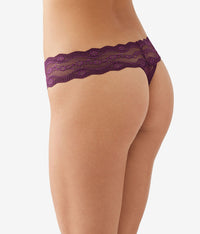 Lace Kiss Thong: Potent Purple