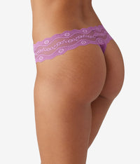 Lace Kiss Thong: Mulberry