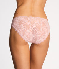Effortlessly Lace Hi Leg: Blush Pink