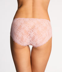 Effortlessly Lace Hipster: Blush Pink