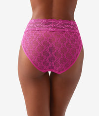 Lace Kiss Hi-Leg: Fuchsia Red