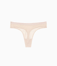 Etched in Style Thong: Au Natural