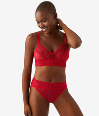 Lace Kiss Bralette: Crimson Red