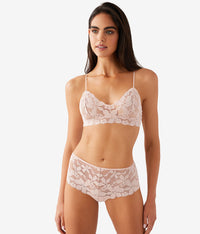 Feeling Famous Bralette: Rose Smoke/White