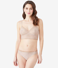 Etched in Style Bralette: Au Natural