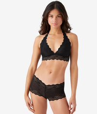 Inspired Eyelet Halter Bralette: Night