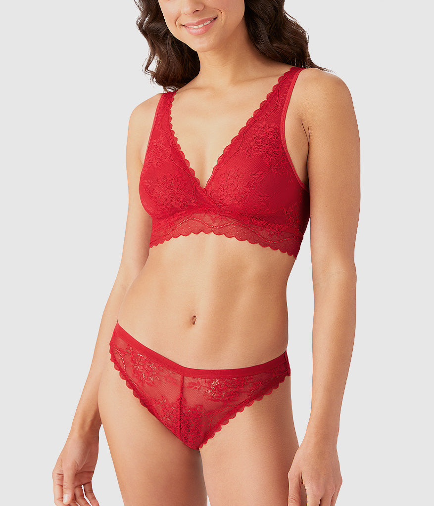 No Strings Attached Bralette: Crimson Red
