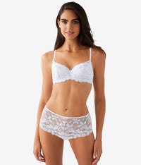 Feeling Famous Balconette Contour Bra: White/Frozen Fjord