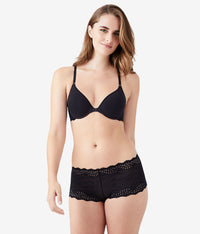 Inspired Eyelet Front Close T-Shirt Bra: Night