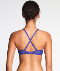 Full Transparency Plunge T-shirt Bra: Spectrum Blue