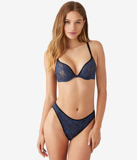 Shadow Scene Front Close Push Up Bra: Mood Indigo
