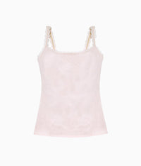 Inspired Eyelet Shelf Bra Cami: Rose Smoke