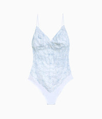 Feeling Famous Bodysuit: White/Frozen Fjord