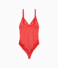 Always Composed Bodysuit: Hibiscus