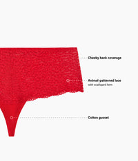 Untamed Tanga: Lipstick Red