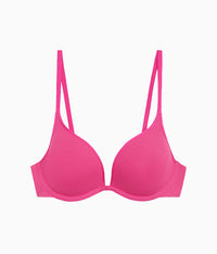 Cotton To A Tee Plunge T-Shirt Bra: Raspberry Sorbet