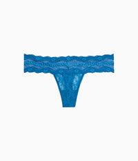 Lace Kiss Thong: Faience