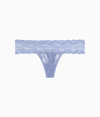 Lace Kiss Thong: Country Blue