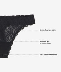 Effortlessly Lace Thong: Night