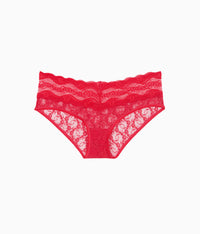 Lace Kiss Hipster: Crimson Red