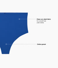 b.bare Hi-Waist Thong: Navy Sails