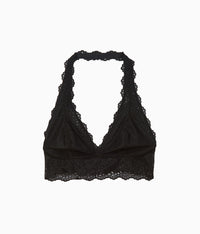 Inspired Eyelet Halter Bralette: Night