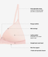Full Transparency Bralette: Rose Smoke