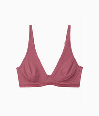 Nearly Nothing Plunge Underwire Bra: Maroon