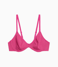 Cotton To A Tee Scoop Underwire Bra: Raspberry Sorbet