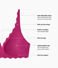b.wow'd Wire Free Bra: Purple Potion
