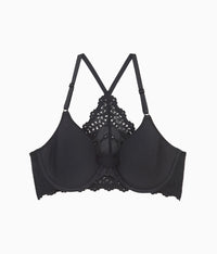 Inspired Eyelet Front Close T-Shirt Bra: Night