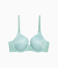 Future Foundation T-Shirt Bra with Lace: Silt Green Heather
