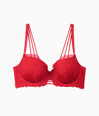 No Strings Attached Contour Bra: Crimson Red