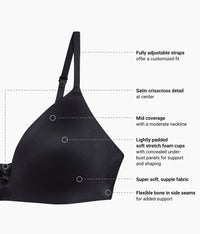 Undercover Wire Free T-Shirt Bra: Night