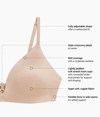 Undercover Wire Free T-Shirt Bra: Chai