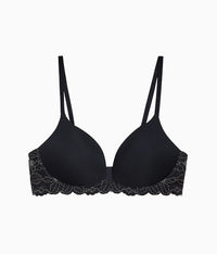 Feeling Famous Wire Free Push Up Bra: Night/Angel Wing