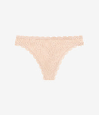 Effortlessly Lace Thong: Au Natural